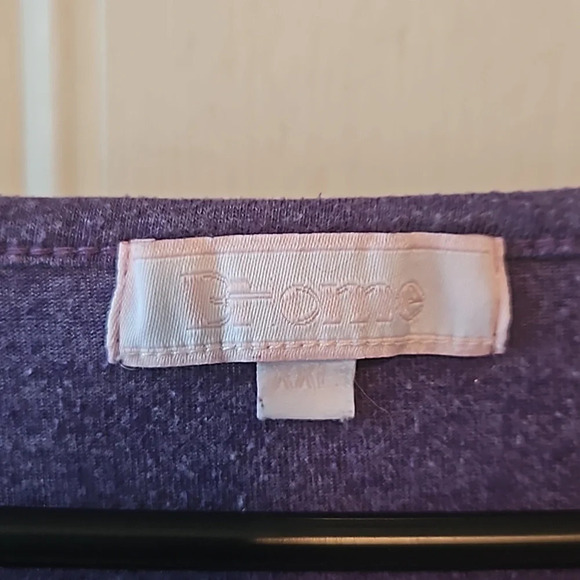 Purple Long Sleeve Maternity Top Side Ruching XXL - Picture 5 of 8